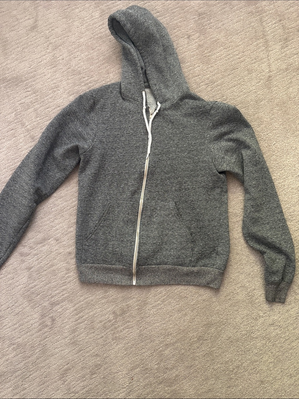 American Apparel Gray Zip-Up Hoodie Sweater